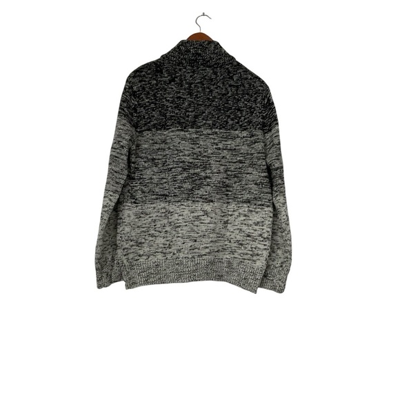 Express Mens 1/4 Zip Pullover Sz L Gray/Black Mock Neck Knit Preppy Y2K Everyday - Picture 4 of 10